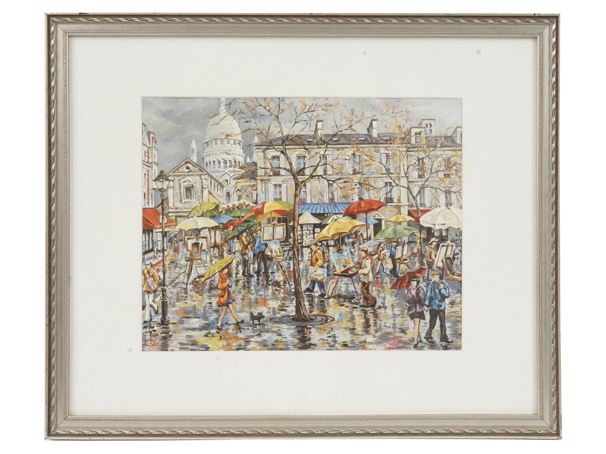 BLANCHARD STYLE COLOR PRINT RAIN IN PARIS SIGNED PIC-0